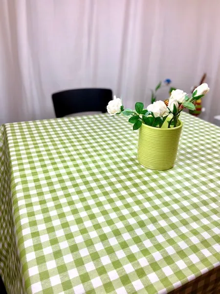 Bred textilvaxduk grönruta