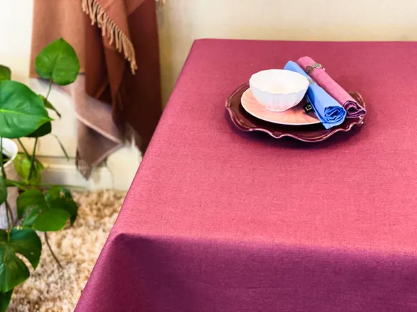 Linnevaxduk ljuslila