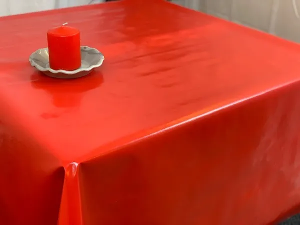 Julröd vaxduk metervara