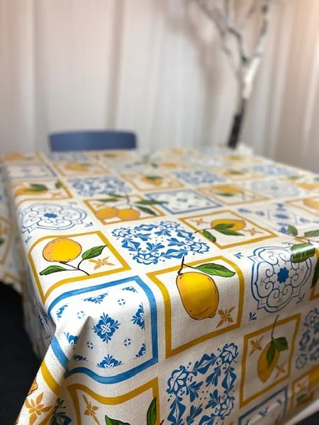 Snygg citronvaxduk metervara