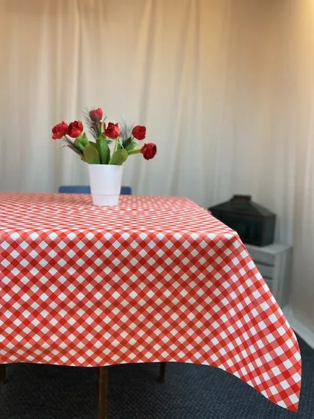 Rödvit ruta 1,5 cm ruta